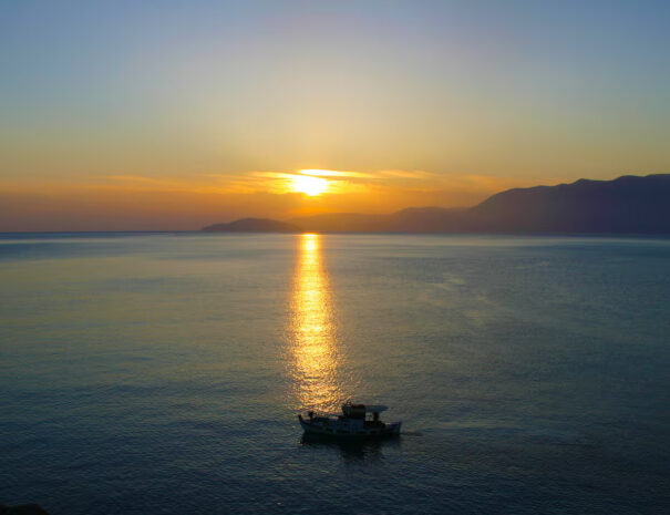 Ntounas Apartment Agios Nikolaos Crete sunset view