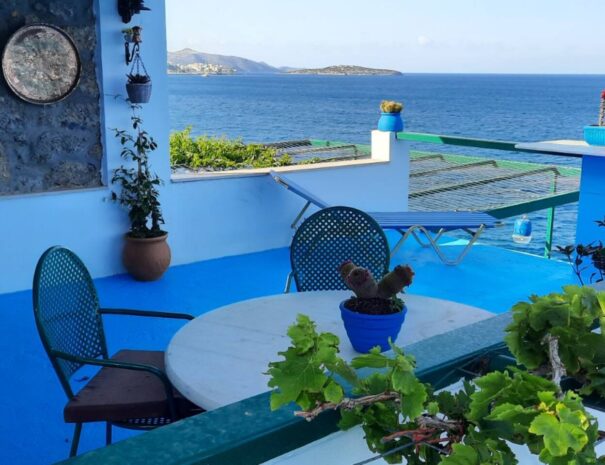 Terrace from Ntounas Apartment in Agios Nikolaos Crete